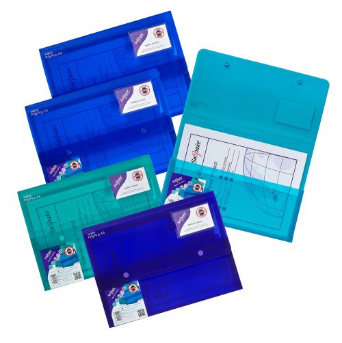 Snopake Polyplus Heavy Duty Wallet File Polypropylene A4 Assorted Colours (Pack 5)