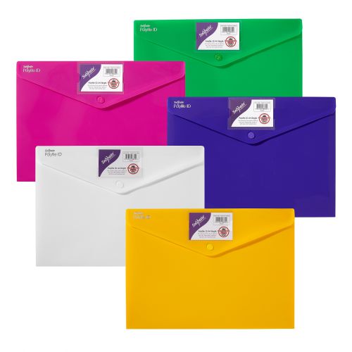 Snopake+Polyfile+ID+Wallet+File+Polypropylene+A4+Bright+Assorted+Colours+%28Pack+5%29+-+12565
