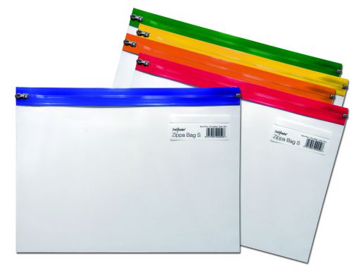 Snopake Zippa Bag S Polypropylene A4 180 Micron Classic Assorted Colours (Pack 25)