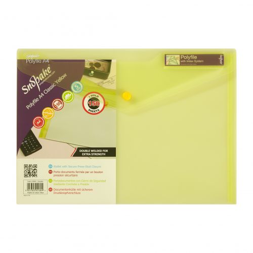 Snopake+Polyfile+A4+Yellow-+5+Files