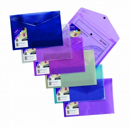 Snopake+Lite+Polyfile+Wallet+File+Polypropylene+A4+Assorted+Colours+%28Pack+5%29+-+15411