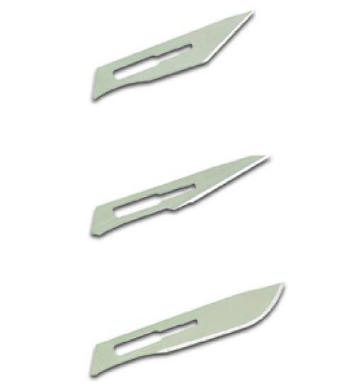 Scalpel+Handle+Metal+Nickel+Plated+No.3+with+4+Blades