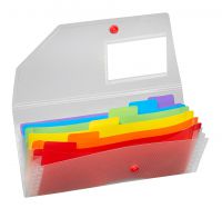 RAINBOW 6 PART EXPANDING ORGANISER DL- 1