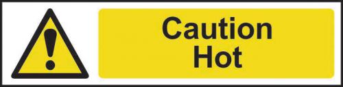 Caution Hot Sign SA S.Rigid PVC