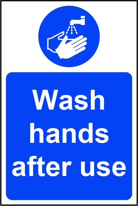 Wash Hands After Use SA Wall Sign