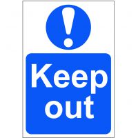 KEEP OUT SIGN 200X300MM PVC 0255