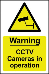 CAMERAS IN OPERATION SIGN 200X300 PVC