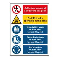 WAREHOUSE SAFETY SIGN STYLE 1 300X400 PP
