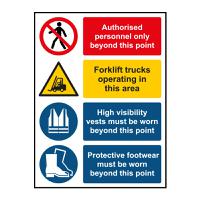 WAREHOUSE SAFETY SIGN STYLE 3 300X400 PP