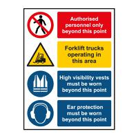 WAREHOUSE SAFETY SIGN STYLE 4 300X400 PP