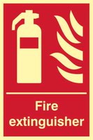 Fire Extinguisher’ Sign; Flexible Photoluminescent Vinyl (200mm x 300mm) 1