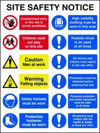 SITE SAFETY NOTICE 600X800MM FOAMEX 4552