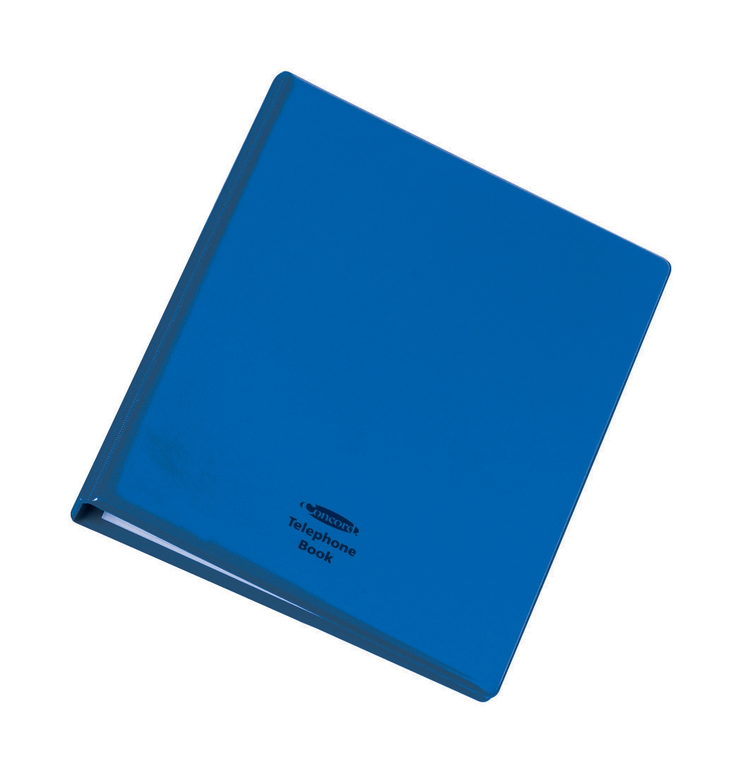 Image for Telephone Index and Address Book Binder with Matching A-Z Index and 20 Sheets A5 Blue