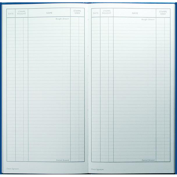 Image for Collins Postage Book 80 Pages 298x152mm Blue Ref 302/2