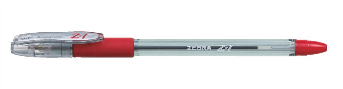 Zebra Z1 Smooth Ball Pen Medium 0.7mm Red Pack 12 Code 24162
