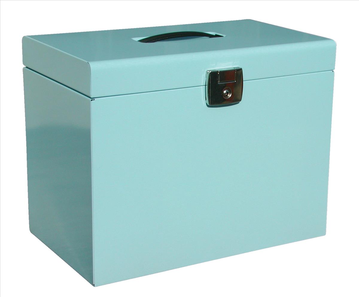 Image for Pierre Henry File Box For Suspension Files Metal A4 Ice Blue Ref 40134