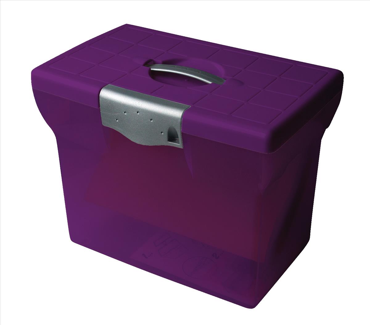 Image for Pierre Henry Freestyle File Box For Suspension Files Plastic A4 Purple Ref 40143