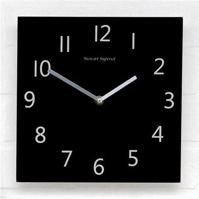 5 Star Facilities Wall Clock Square Face 255x255mm Black 5 Star Facilities Wall Clock Square Face 255x255mm Black