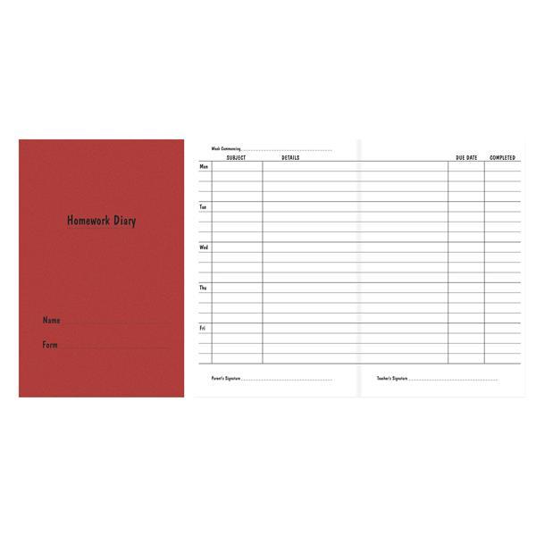 Image for Cambridge Homework Diary with Pupil Timetable 80 Pages Red Ref 100102195 [Pack 50]
