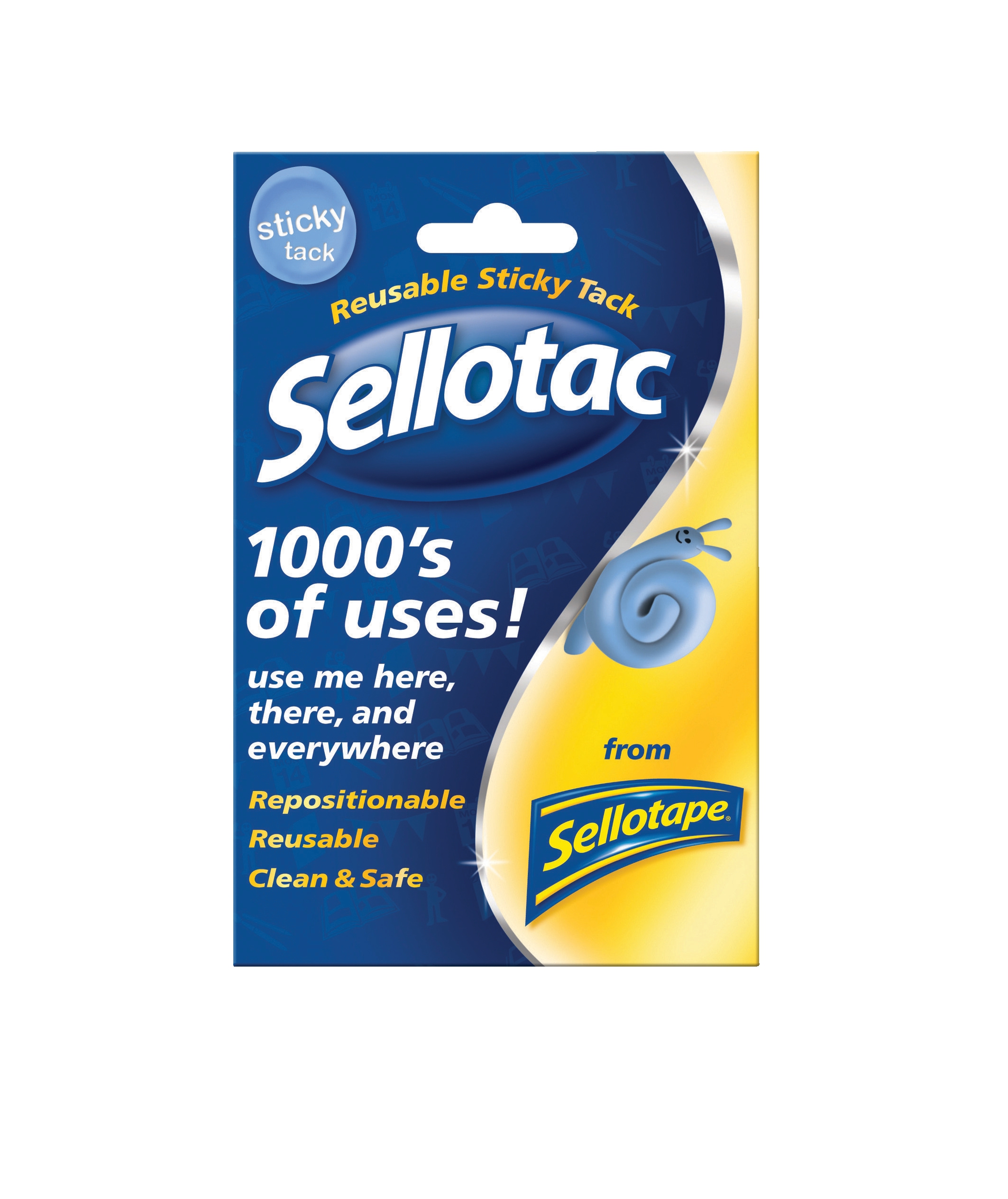 Image for Sellotac Sticky Tack Adhesive Non-toxic 45g Ref 1792402 [Pack 12]
