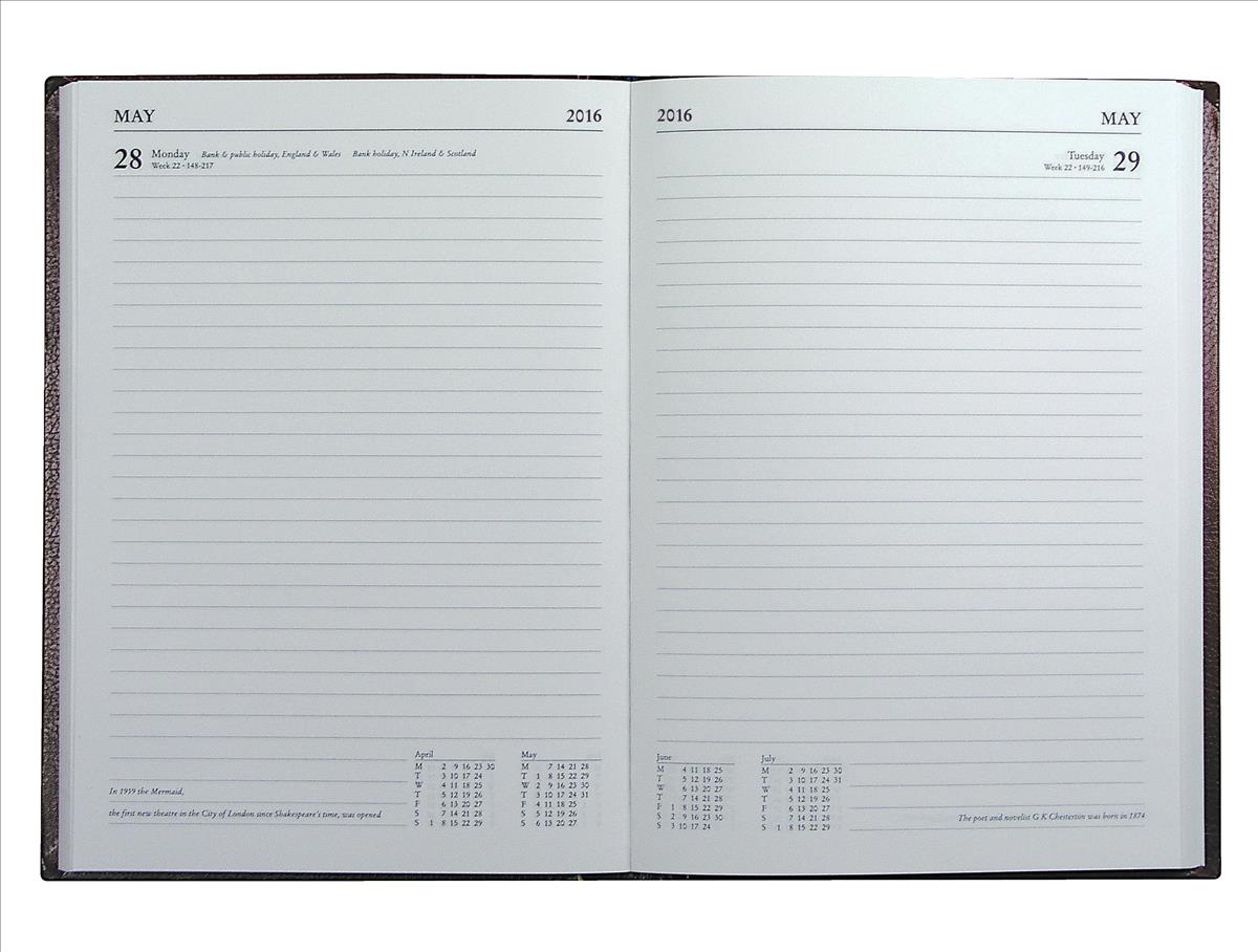 Image for Collins 2016 Eco Desk Diary A5 Day Per Page Black EC52
