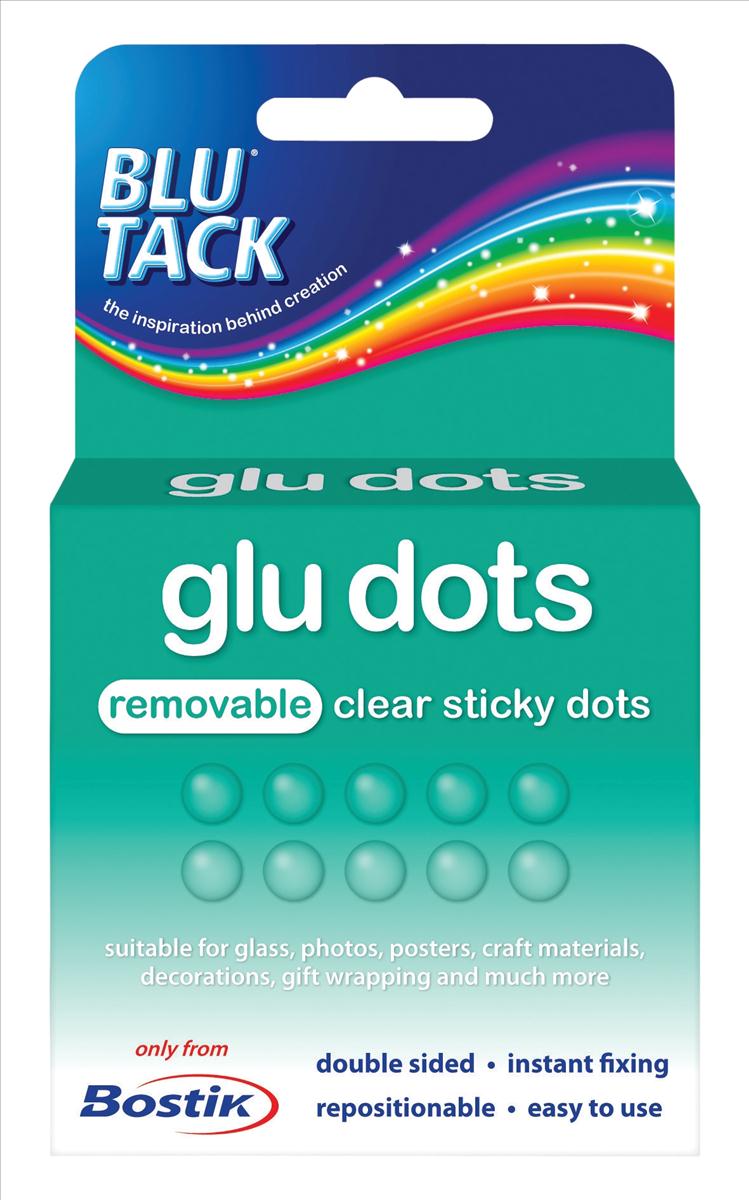 Image for Blu Tack Removable Double Sided Adhesive Dots 200 Dots Per Roll Clear Ref 805378 [6 Rolls]