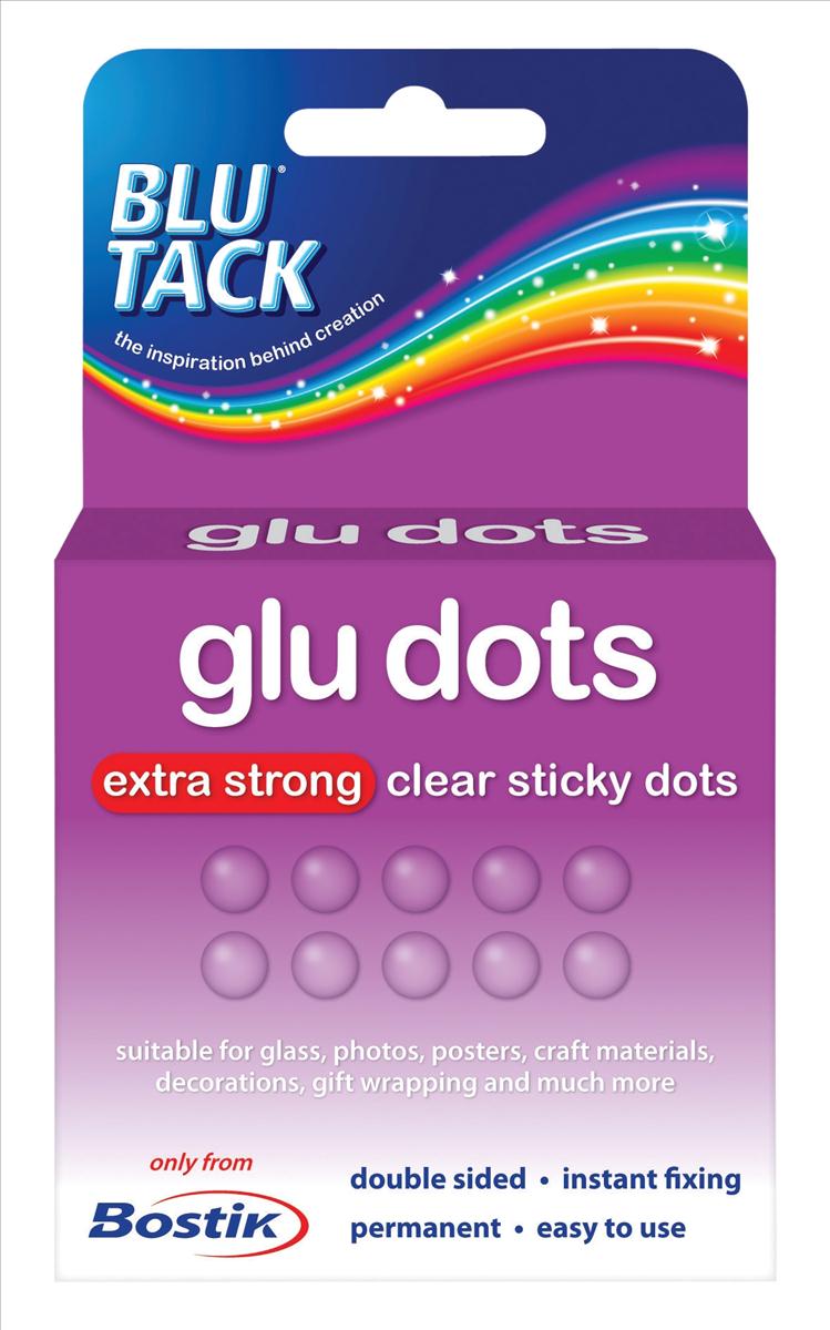 Image for Blu Tack Extra Strong Removable Double Sided Adhesive Dots 200 Dots Per Roll Clear Ref 805385 [6 Rolls]