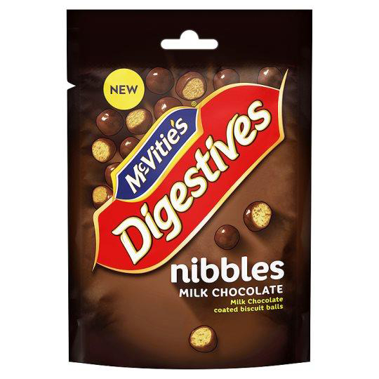 McVities Milk Chocolate Nibbles in Resealable Packet 120g Ref A07976 McVities Milk Chocolate Nibbles in Resealable Packet 120g Ref A07976