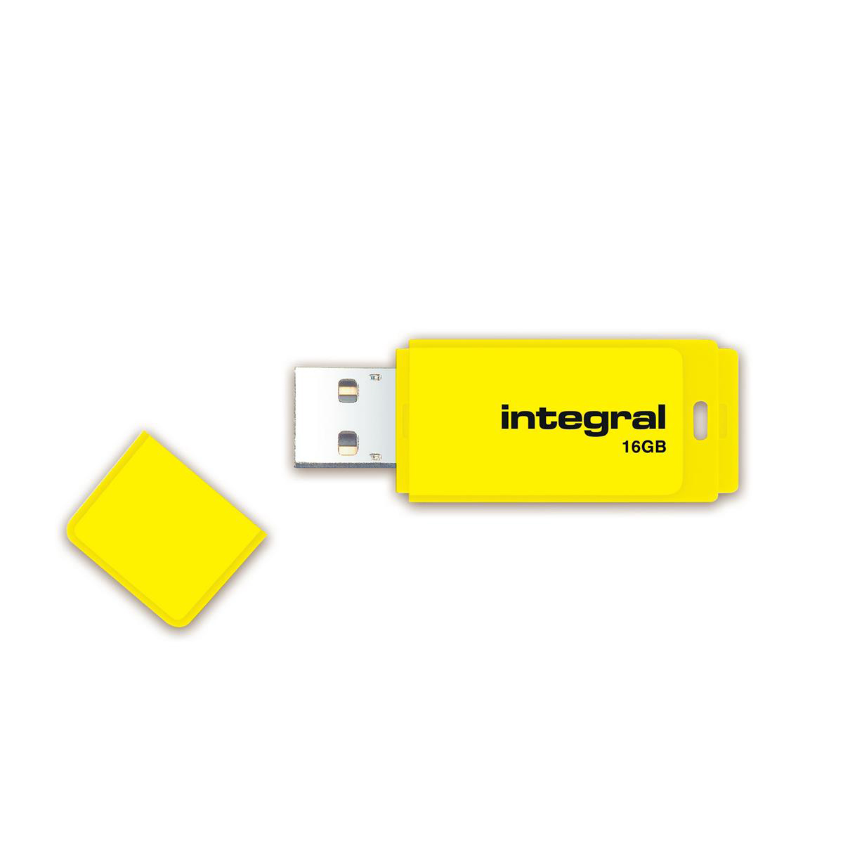 Integral Neon USB Drive 2.0 Capacity 16GB Yellow Ref INFD16GBNEONYL Integral Neon USB Drive 2.0 Capacity 16GB Yellow Ref INFD16GBNEONYL