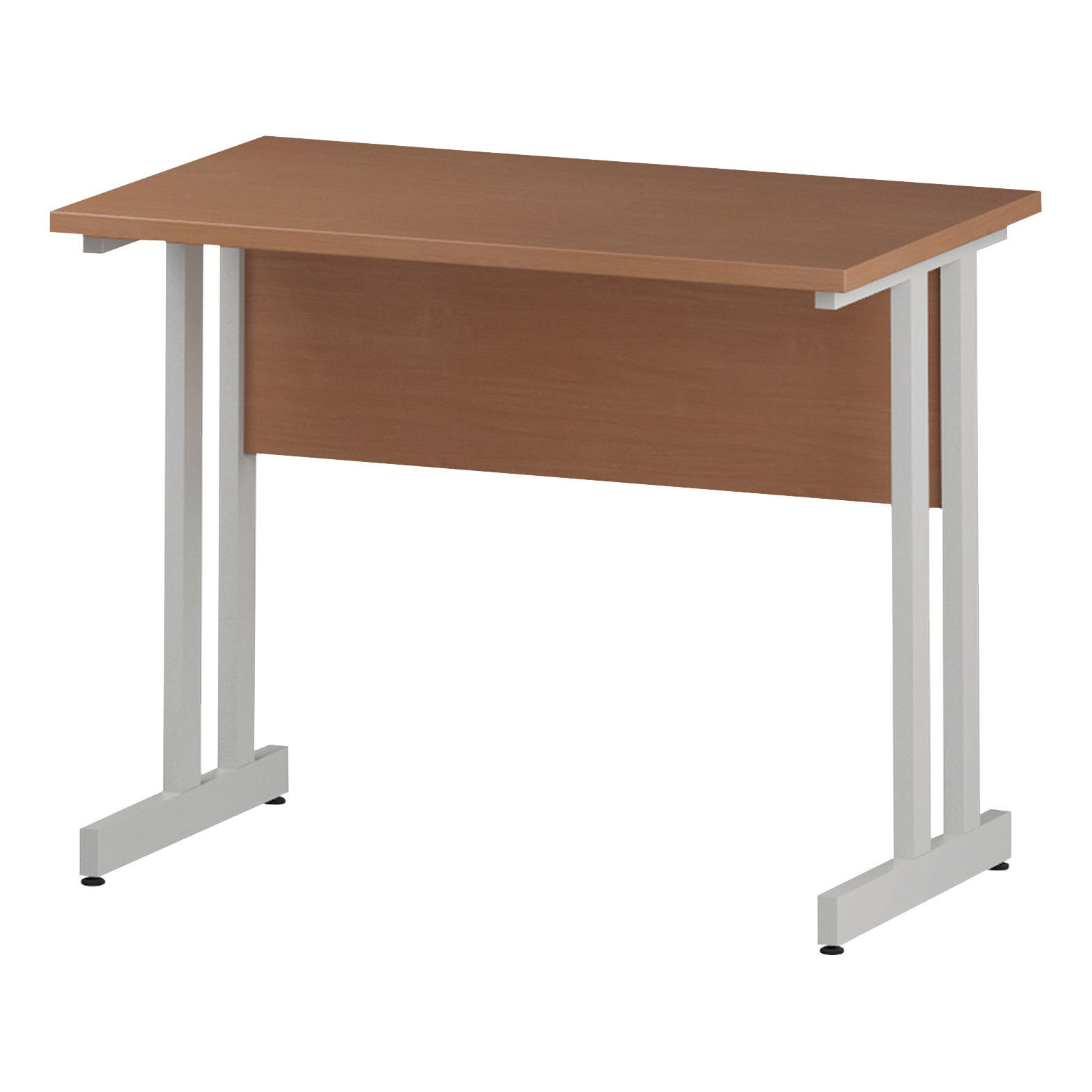 Trexus Rectangular Slim Desk White Cantilever Leg 1000x600mm Beech Ref I001683 Trexus Rectangular Slim Desk White Cantilever Leg 1000x600mm Beech Ref I001683