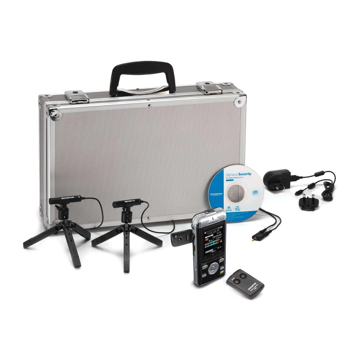 Olympus DM-901 Conference Kit with Digital V-Recorder Microphones Remote Control Silver Ref V407141BE020 Olympus DM-901 Conference Kit with Digital V-Recorder Microphones Remote Control Silver Ref V407141BE020