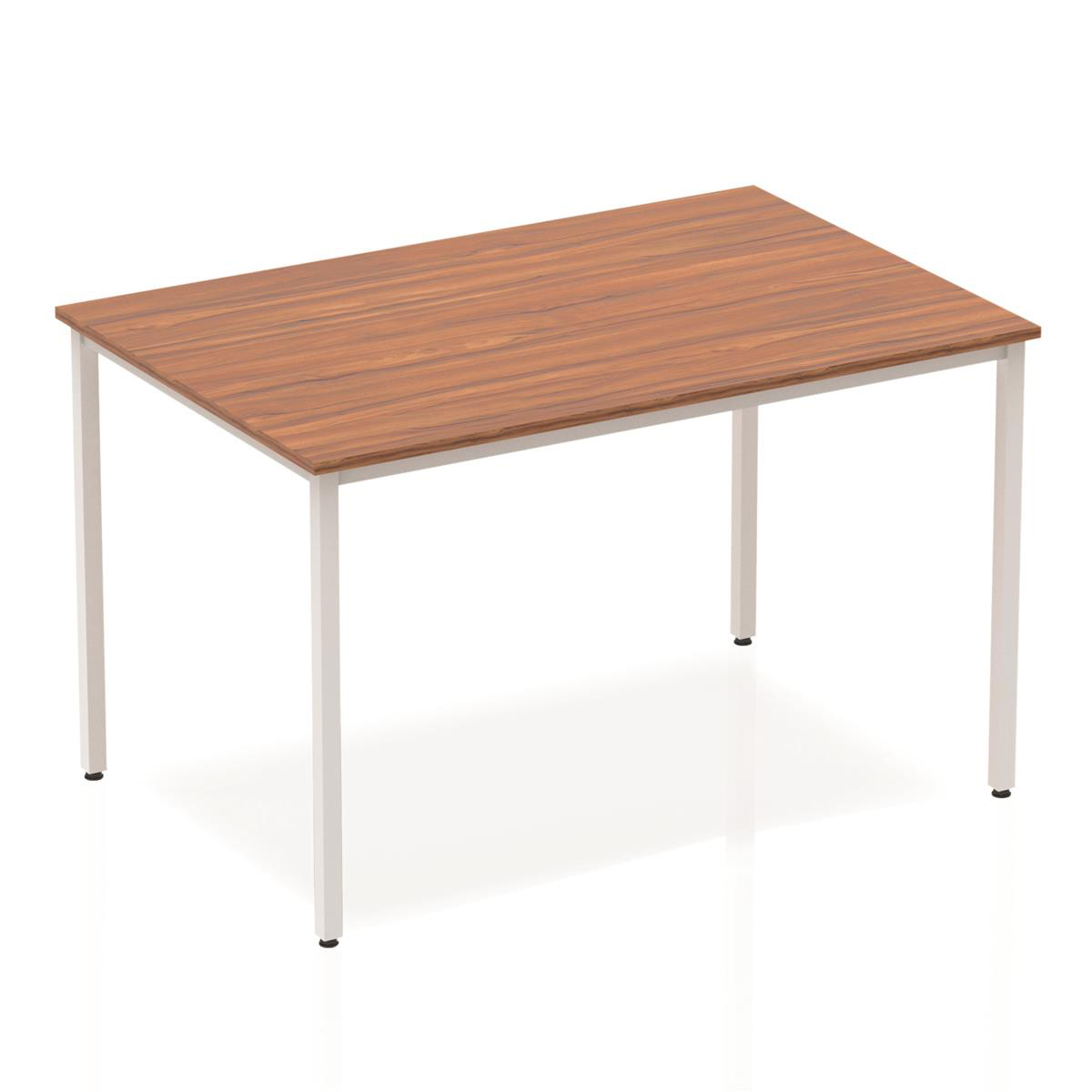 Trexus Rectangular Box Frame Silver Leg Table 1200x800mm Walnut Ref BF00141 Trexus Rectangular Box Frame Silver Leg Table 1200x800mm Walnut Ref BF00141