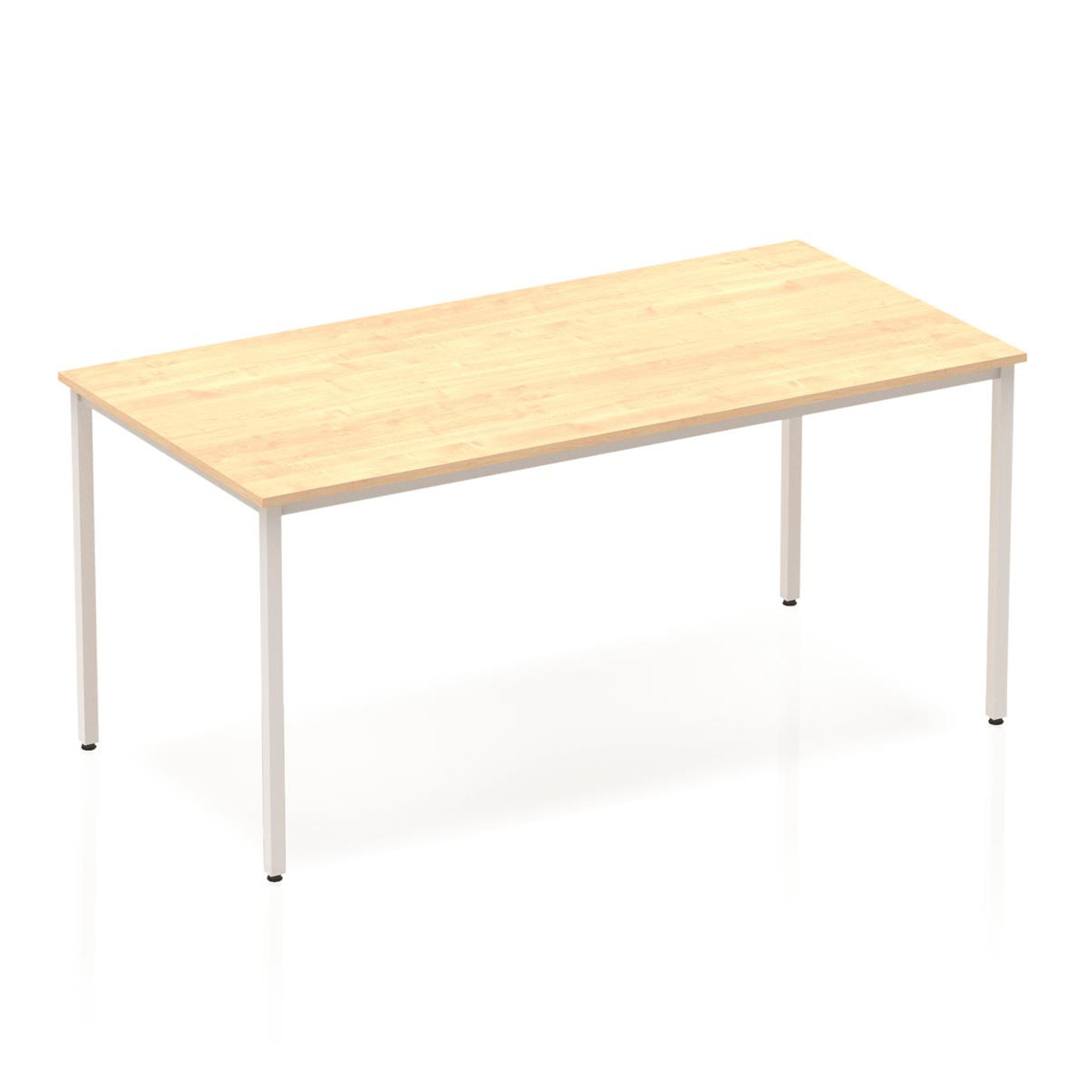 Trexus Rectangular Box Frame Silver Leg Table 1600x800mm Maple Ref BF00156 Trexus Rectangular Box Frame Silver Leg Table 1600x800mm Maple Ref BF00156