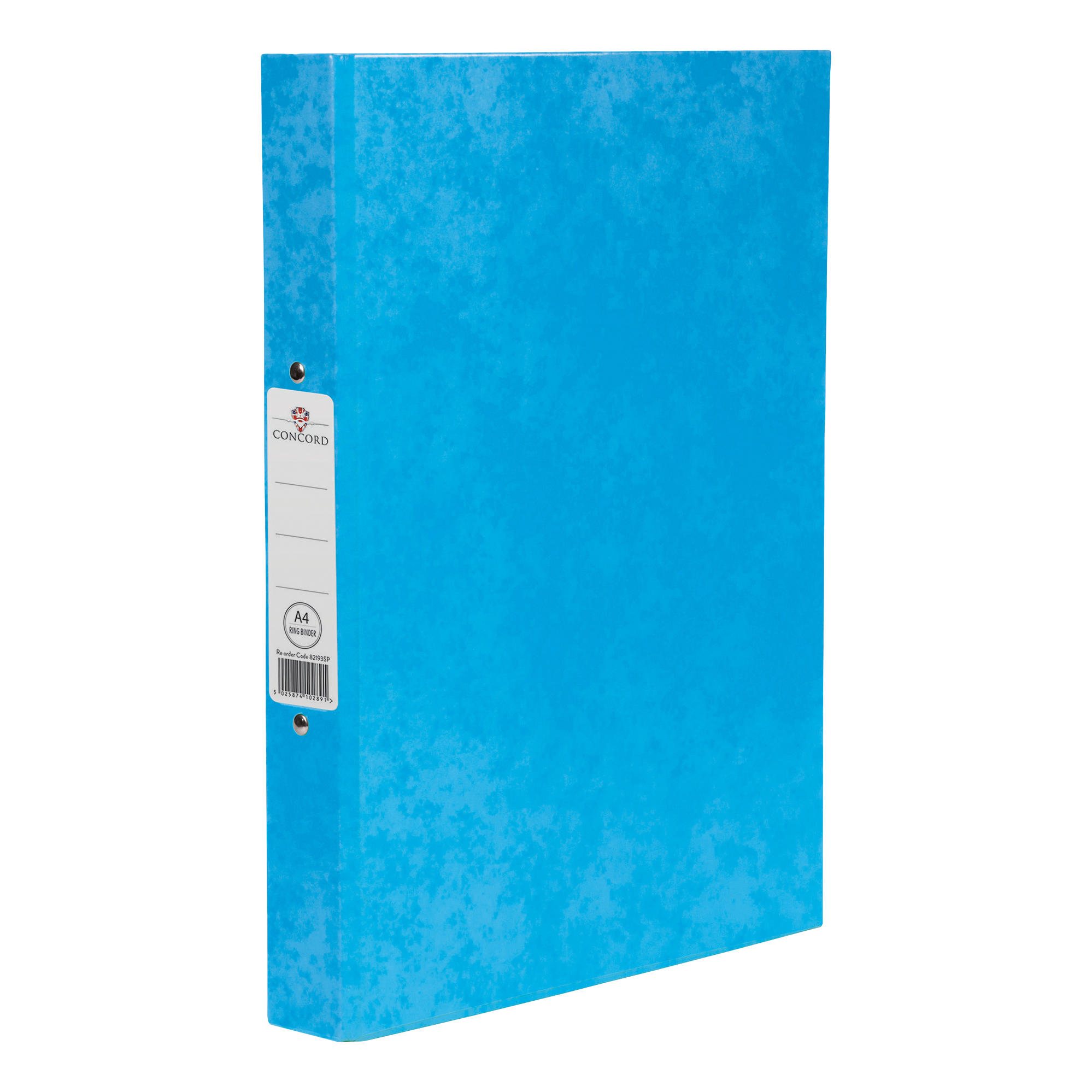 Image for Concord Contrast Ring Binder Laminated 2 O-Ring Capacity 25mm A4 Sky Blue Ref 82193 [Pack 10]