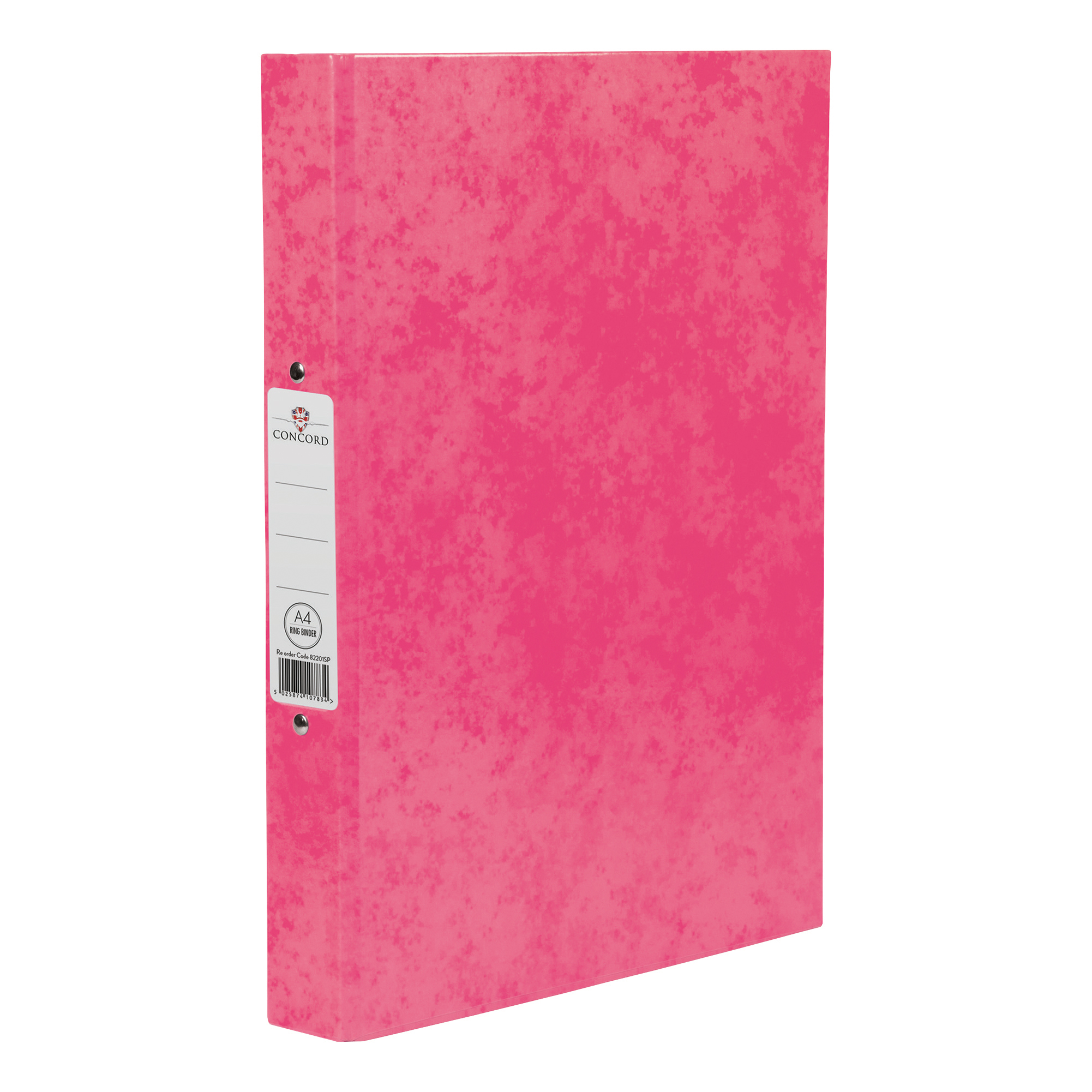 Image for Concord Contrast Ring Binder Laminated 2 O-Ring Capacity 25mm A4 Raspberry Ref 82201 [Pack 10]