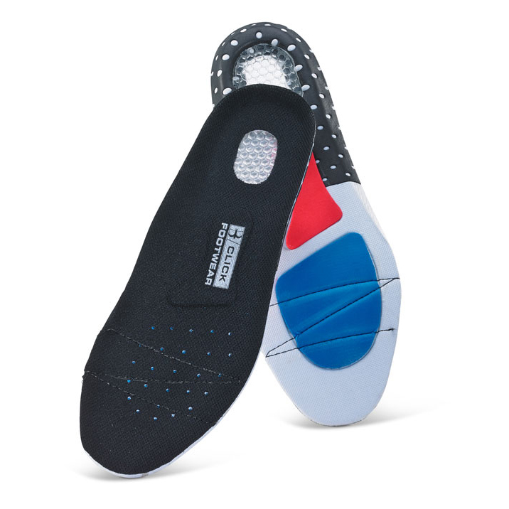 Click Footwear Gel Insoles Pair Size 10 Black/Red/Blue Ref CF100010 *Up to 3 Day Leadtime* Click Footwear Gel Insoles Pair Size 10 Black/Red/Blue Ref CF100010 *Up to 3 Day Leadtime*