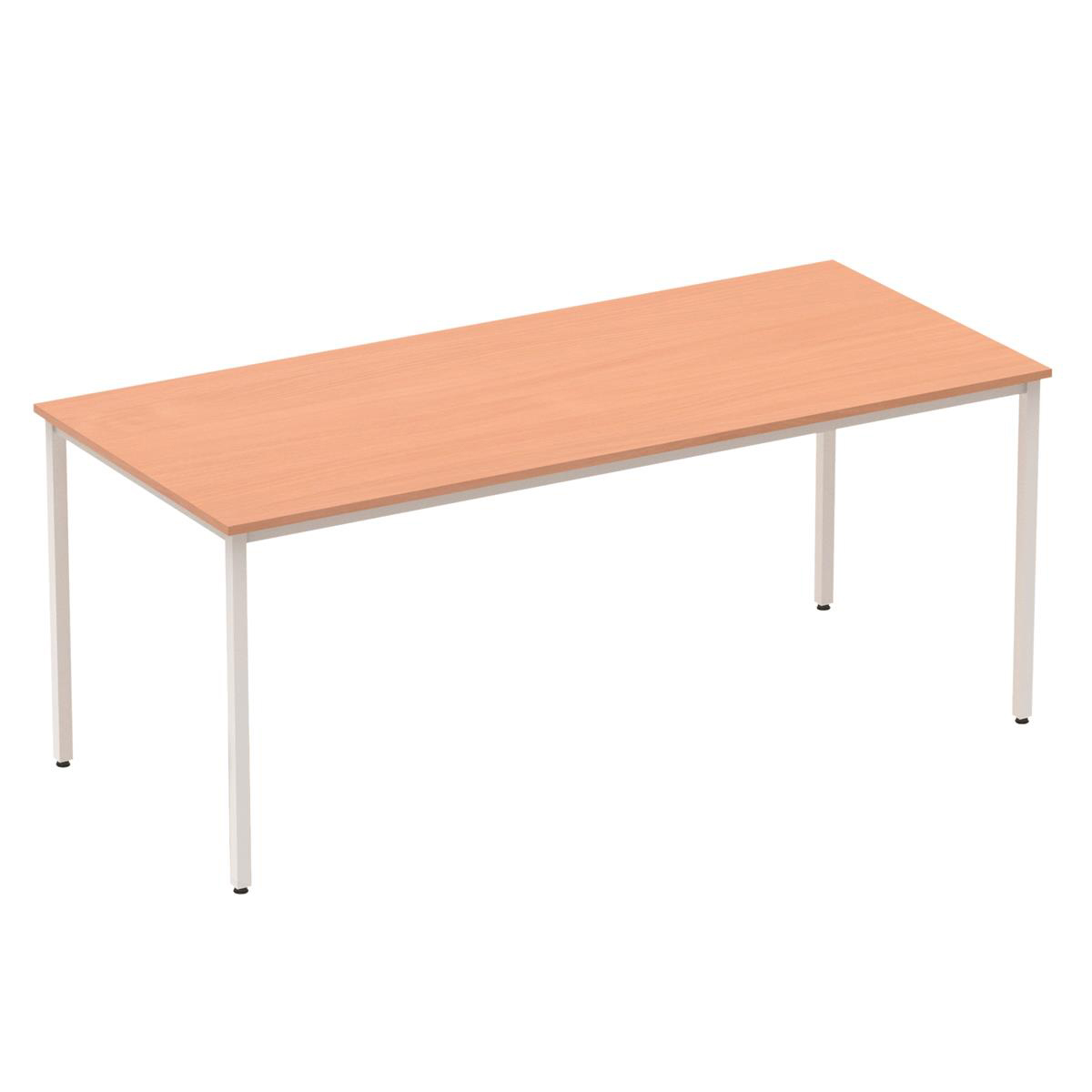 Trexus Rectangular Box Frame Silver Leg Table 1800x800mm Beech Ref BF00105 Trexus Rectangular Box Frame Silver Leg Table 1800x800mm Beech Ref BF00105