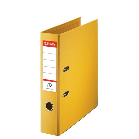 Esselte No. 1 Lever Arch File PP Slotted 75mm Spine A4 Yellow Ref 811310 Esselte No. 1 Lever Arch File PP Slotted 75mm Spine A4 Yellow Ref 811310