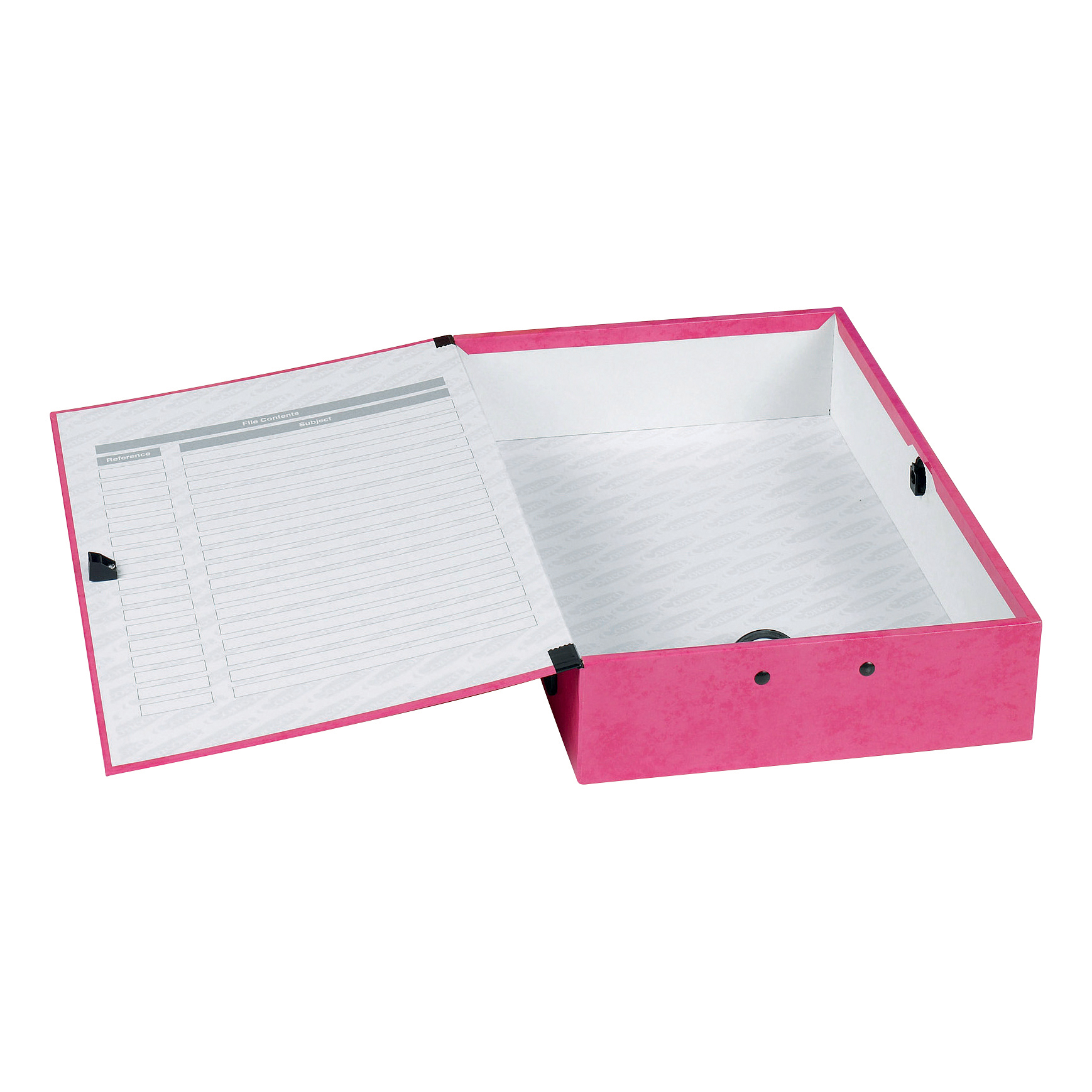 Image for Concord Contrast Box File Laminated 75mm Spine Foolscap Raspberry Ref 13483 [Pack 5]