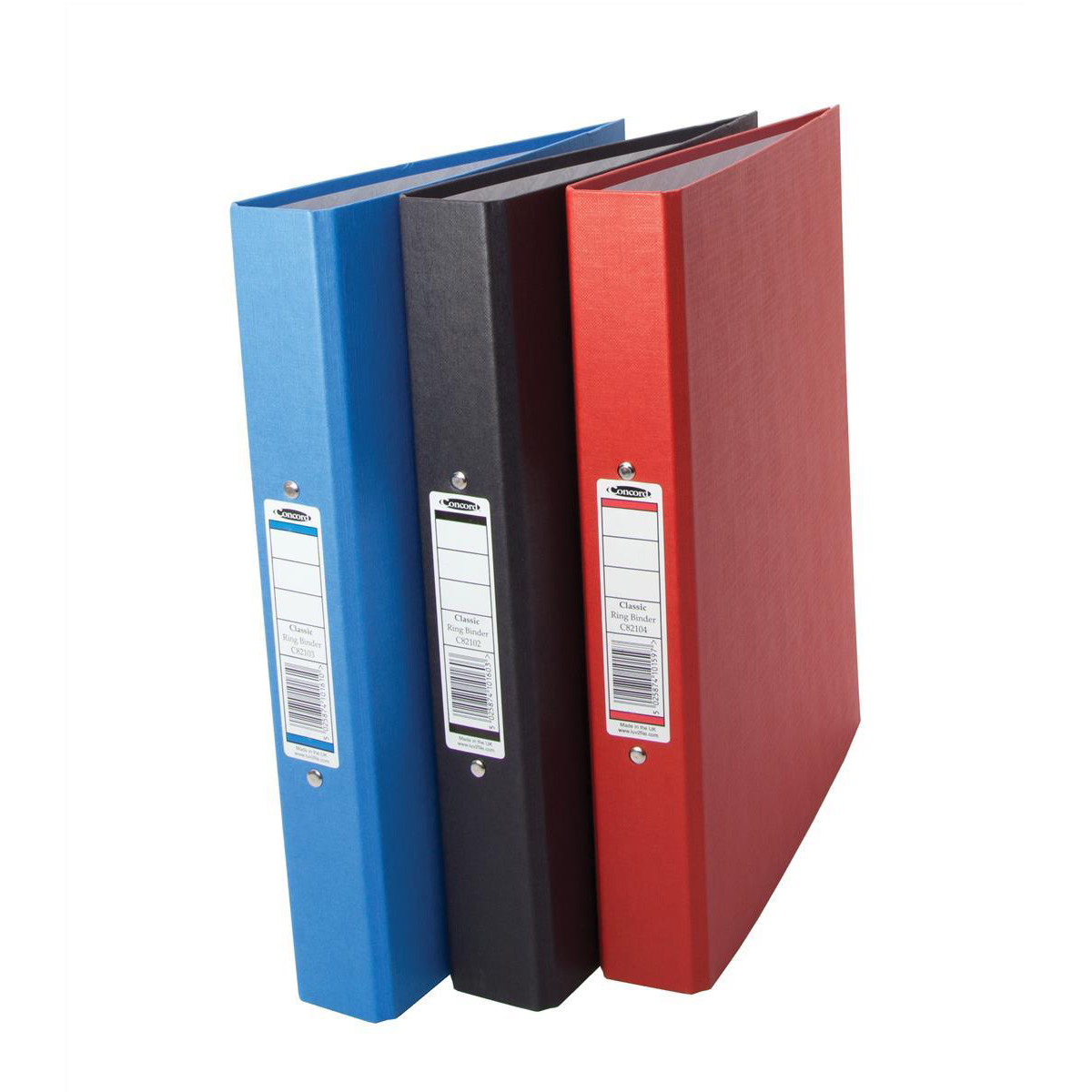 Image for Concord Classic Ring Binder 2 O-Ring Capacity 25mm A4 Assorted Ref C82150 [Pack 10]