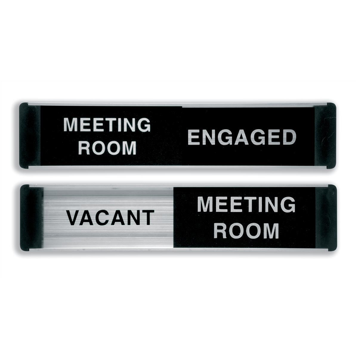 Sliding Door Sign Meeting Room Vacant Engaged W255xh52mm Aluminium