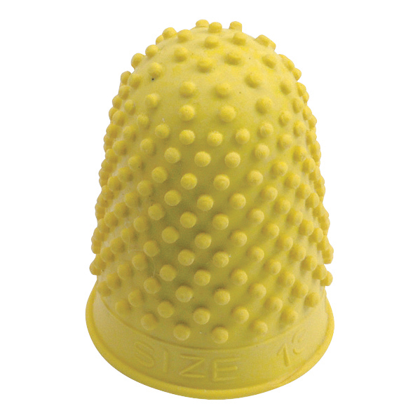 Quality+Thimblette+Rubber+for+Note-counting+Page-turning+Size+2+Large+Yellow+Ref+265494+%5BPack+10%5D