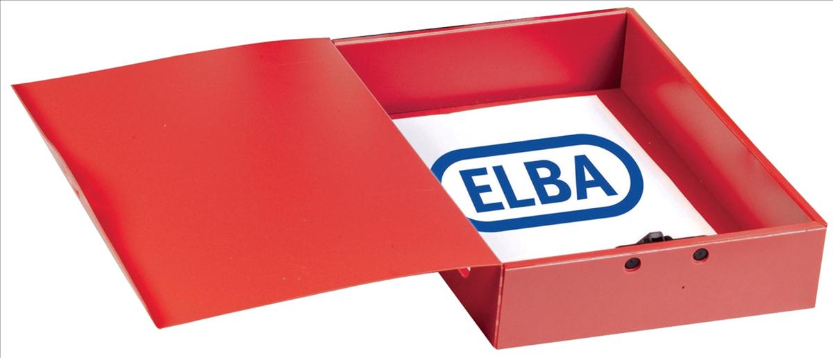Image for Elba Box File Opaque Polypropylene Rigid 70mm Spine Foolscap Red Ref 100081085 [Pack 5]
