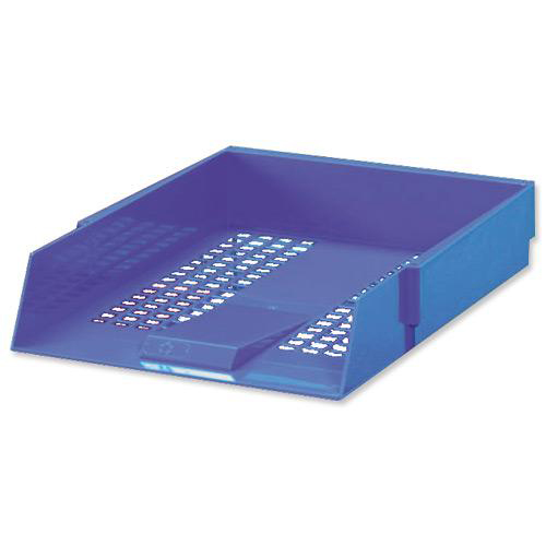 5 Star Letter Tray High-impact Polysterene Foolscap Blue
