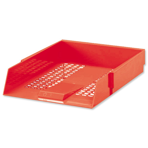 5 Star Letter Tray High-impact Polysterene Foolscap Red