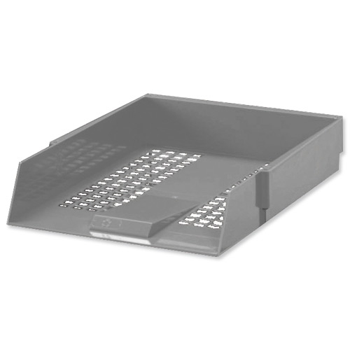 5 Star Letter Tray High-impact Polysterene Foolscap Grey