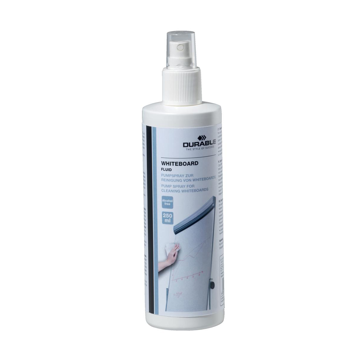 Image for Durable Whiteboard Cleaning Fluid Pump Spray 250ml Bottle Ref 575719