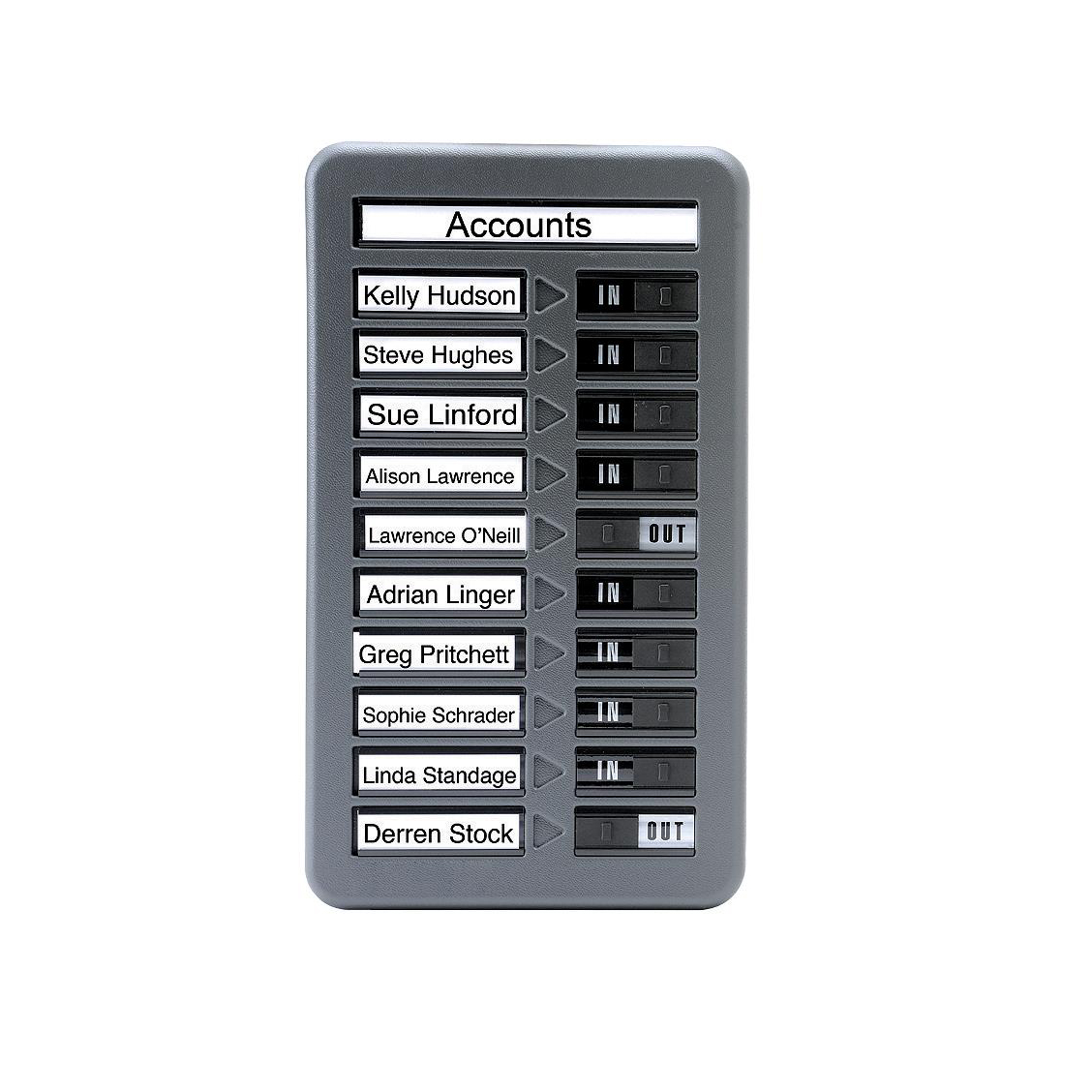 In/Out Board 10 Name W207xH360mm In/Out Board 10 Name W207xH360mm