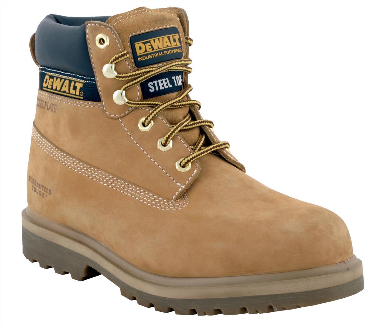Image for Dewalt Safety Boots 6 inch Nubuck Steel-midsole Chemical-resistant Size 9 Wheat Ref Explorer 9