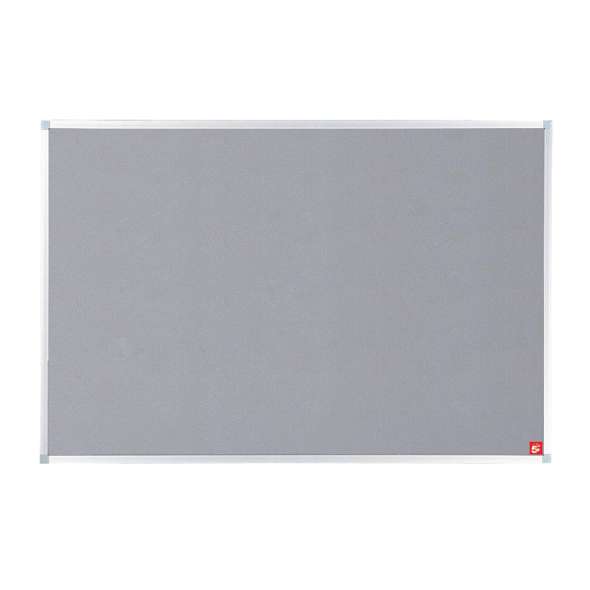 Image for 5 Star Noticeboard with Fixings and Aluminium Trim W1200xH900mm Grey